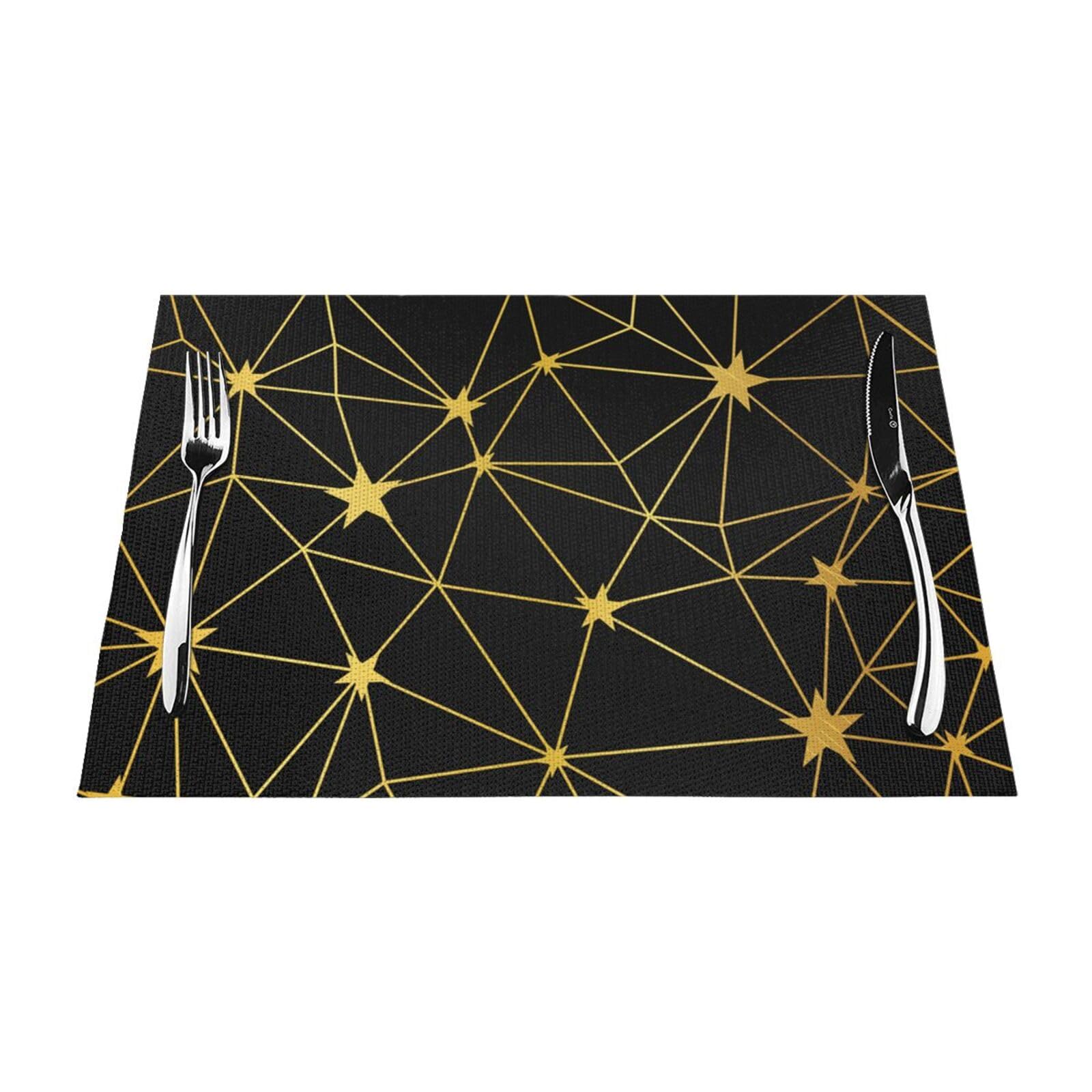Set de table 30x40 PVC résistant chaleur motif sans couture étoiles 6x