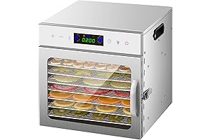Stainless Steel Food Dehydrator with 8 Trays for All Your Food Dehydrating Needs
