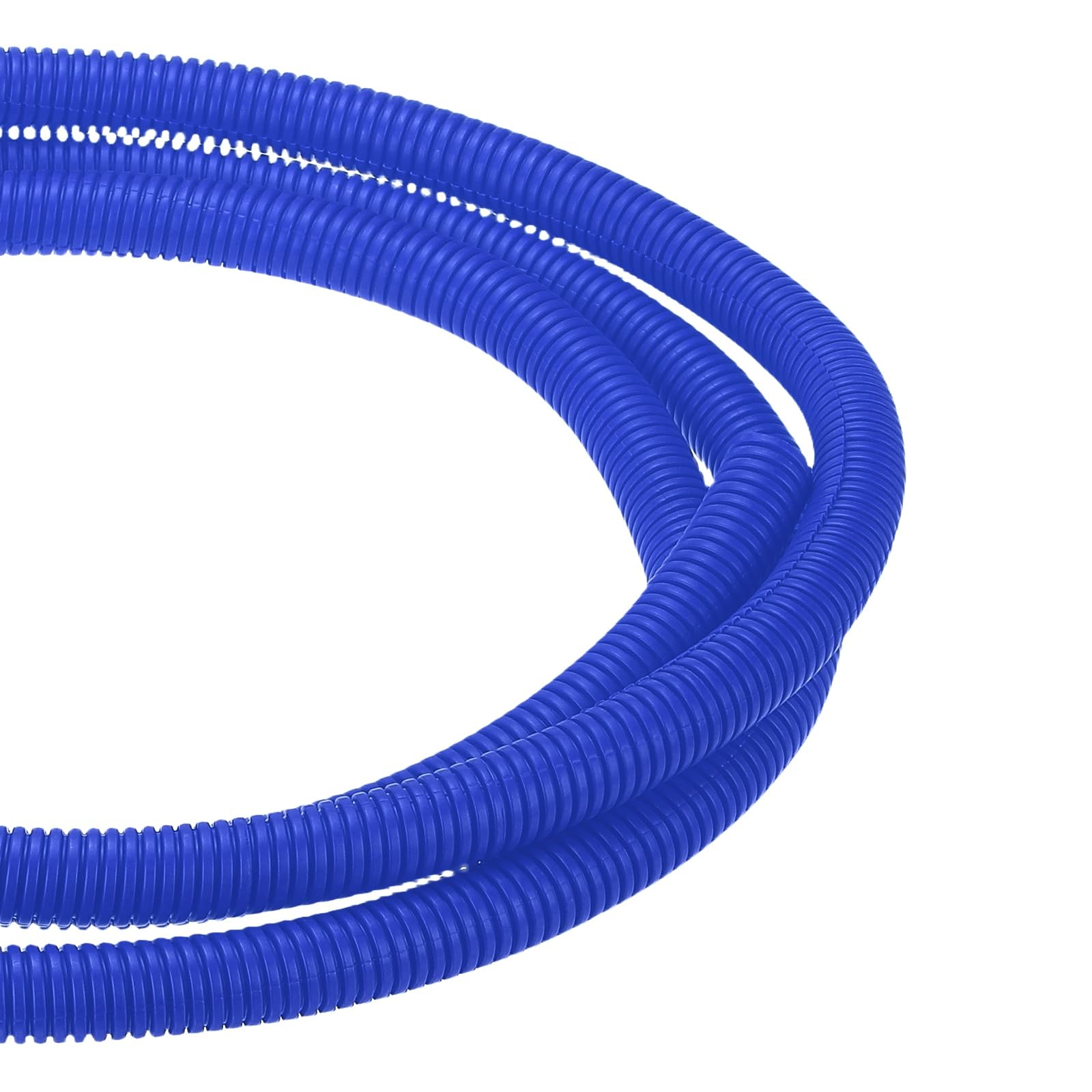 DMiotech 50ft Wire Loom Split Tubing 1/2 Inch, Cord Protectors from Pet Flexible Conduit Cable Management for Office Home Garden, Blue โ image 1
