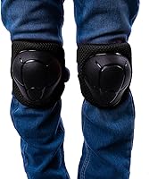 Vista 6 de Rude Boyz - Juego de almohadillas para casco de bicicleta, rodilleras, coderas, muñequeras para niños y niñas