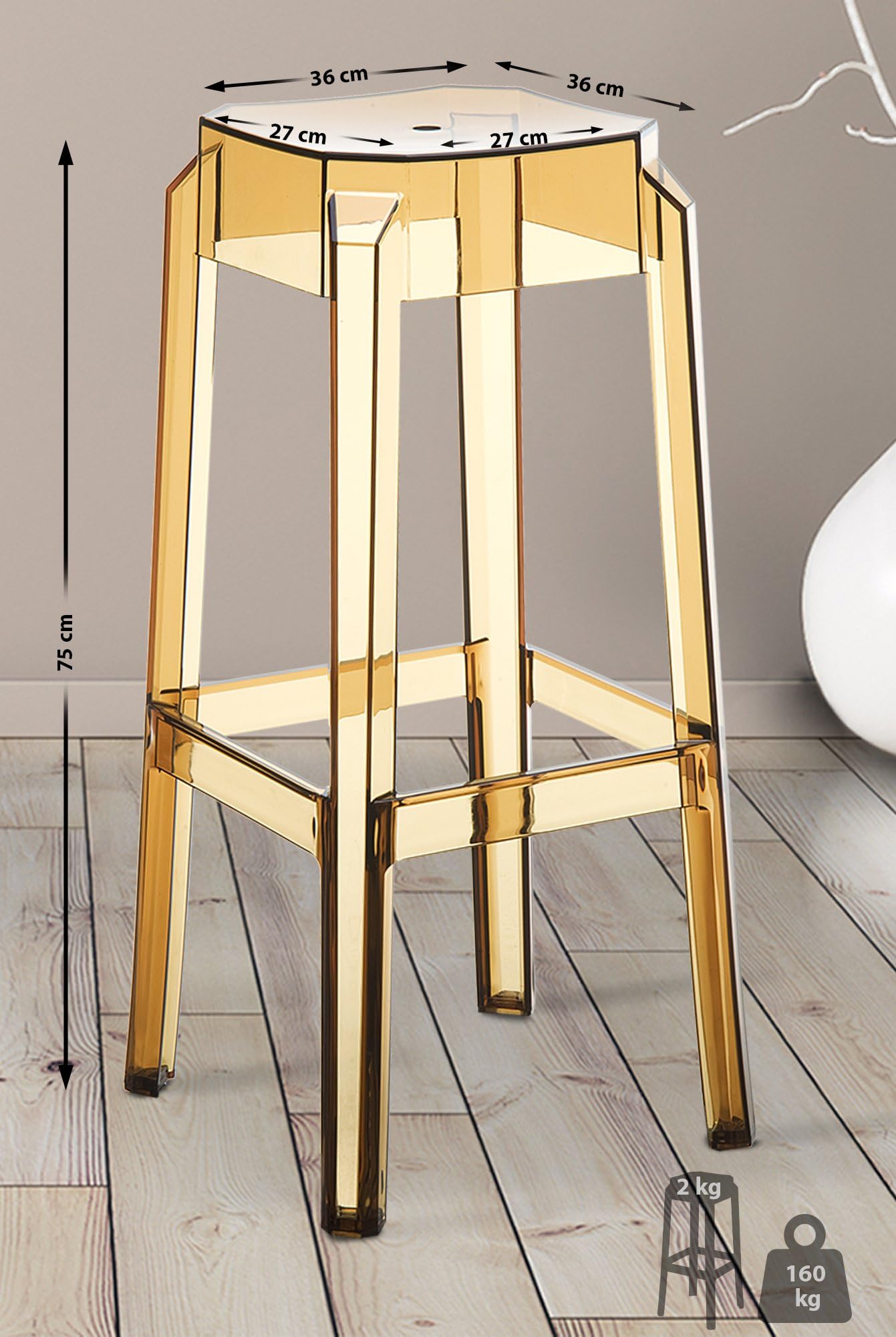 VEBA Barkruk | WINDSON | Sand | Kunststof | Outdoor | Stapelbaar