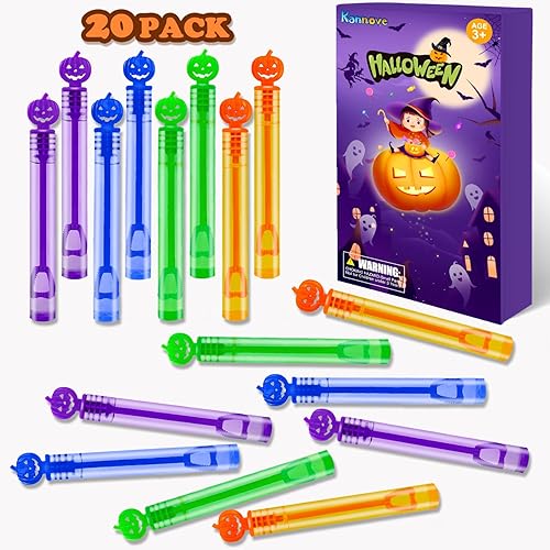 Miniatura 7 de Golosinas de Halloween sin dulces para niños, paquete de 32, mini varitas de burbujas para niños pequeños, suministros de fiesta de Halloween, cesta