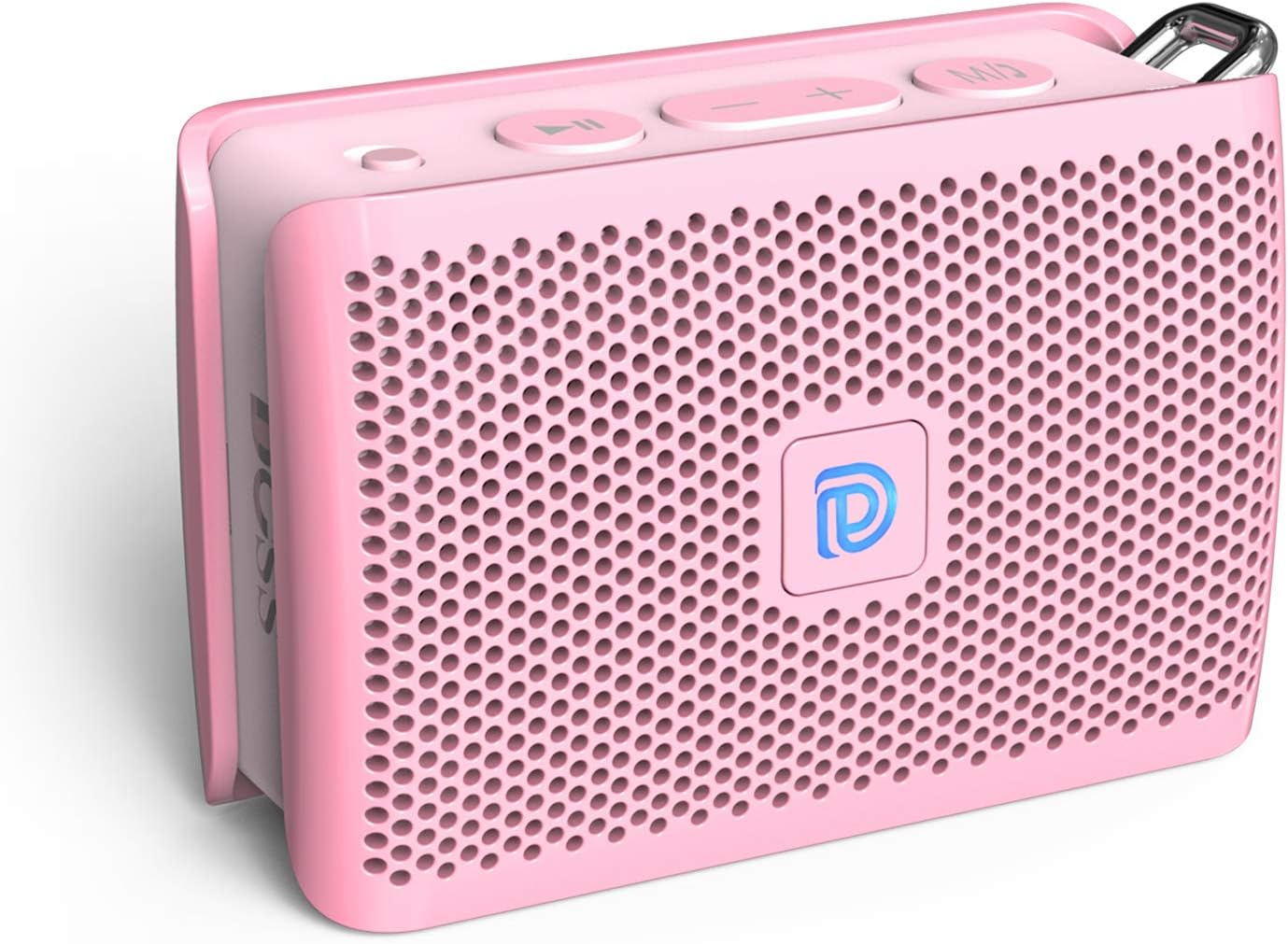 Bluetooth Speaker, DOSS Genie Portable Speaker with Clean Sound, Built-in Mic, Ultra-Portable Design, 8 Hours of Playtime, Speaker with Strap for Home, Outdoors, Travel, Gift Ideas- Pink