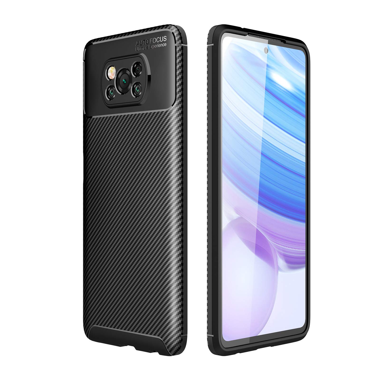 GOKEN Cover Per Xiaomi Poco X3 Pro / Poco X3 NFC – Custodia In TPU Con Bordi Dorati Galvanici, Antiurto, Colore Nero - 2