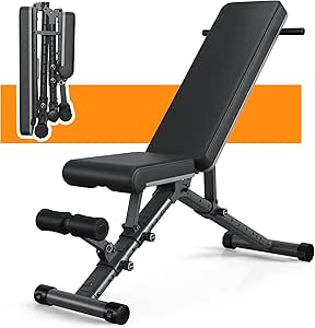 BARWING 10-7-4-3 Weight Bench Adjustable Exercise | 800 LB Heavy Incline Decline Bench Press for Home Gym More Stable and Posture Adjustments | 5 Min Easy Assembly Foldable Training Lifting Bench | Dragon Flag Handle for Abdominal Arm Workout