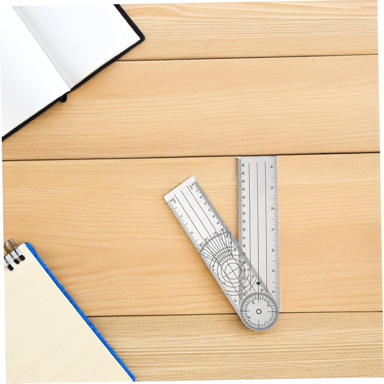 SEWACC Plastic Rotary Goniometer Angle Protractor Pvc Spinal Measuring Ruler for Physical Therapy and Orthopedic Joint Assessment