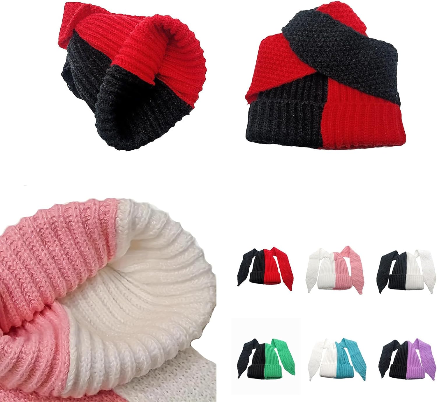 Amazon.co.jp: SATINIOR 3穴ニットフルフェイスカバースキーマスク、大人用冬用バラクラバウォームニットフルフェイスマスク  アウトドアスポーツ用, ピンク, Medium : ファッション [SEVOLY] メンズ レディース ホール ニット フルフェイス カバー 冬 スキー バラクラバ アウトドア ファニーハット ハロ