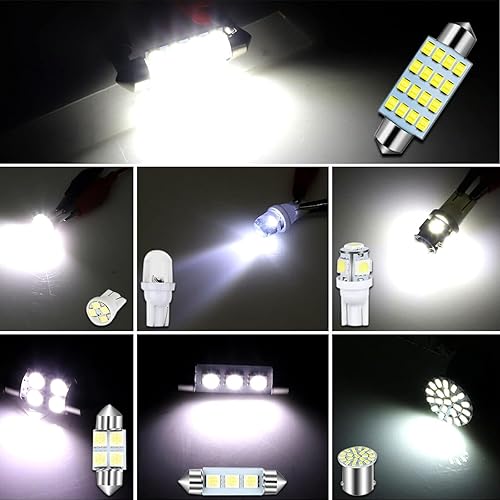 Miniatura 6 de cerfioo Pack-42 - Juego de luces LED para interiores de automóvil, T10 de 1.220 in, 1.417 in, 1.614 in, luces LED de cúpula para interiores, luces