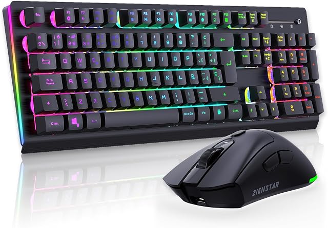Teclado y Ratón Inalámbrico para Gamer