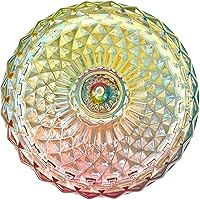 Vista 57 de Colorful Crystal Glass Candy Snack Barrel Storage Jar Embossed Luxury Cookie Buffet Canister With Lids Jewelry Box Jar Biscuit Containers