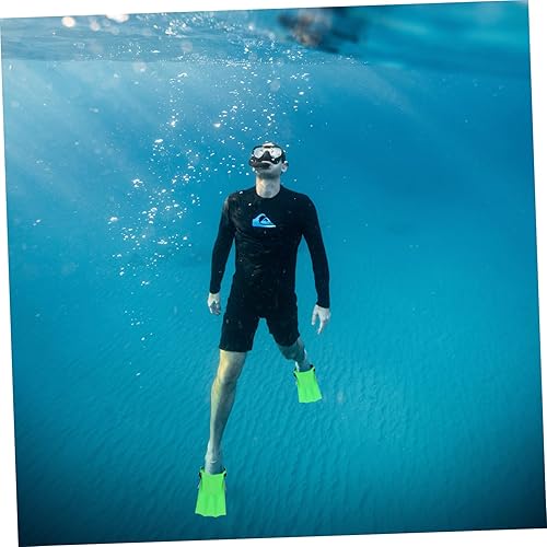 Miniatura 2 de Aletas de natación de goma para adultos, aletas cortas de natación, equipo de natación de viaje ligero, protección ergonómica para los pies, para