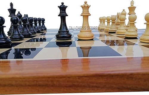 Miniatura 4 de ooden Staunton - Piezas de ajedrez con 2 reinas adicionales, juego de ajedrez único de 4 pulgadas, juego de ajedrez único Taj Chess Store