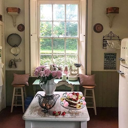 Miniatura 201 de Rsstarxi 30 piezas de bolas de burbujas para decoración de tartas, bolas de espuma, mini globo para cupcakes, decoración de bricolaje para baby Oro