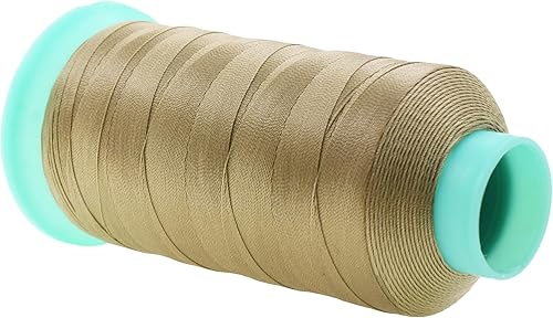 Miniatura 563 de Mandala Crafts Hilos de coser resistentes de nailon consolidado, hilo para tejer jeans de cuero, hilos de tapicería marina al aire libre, Beige