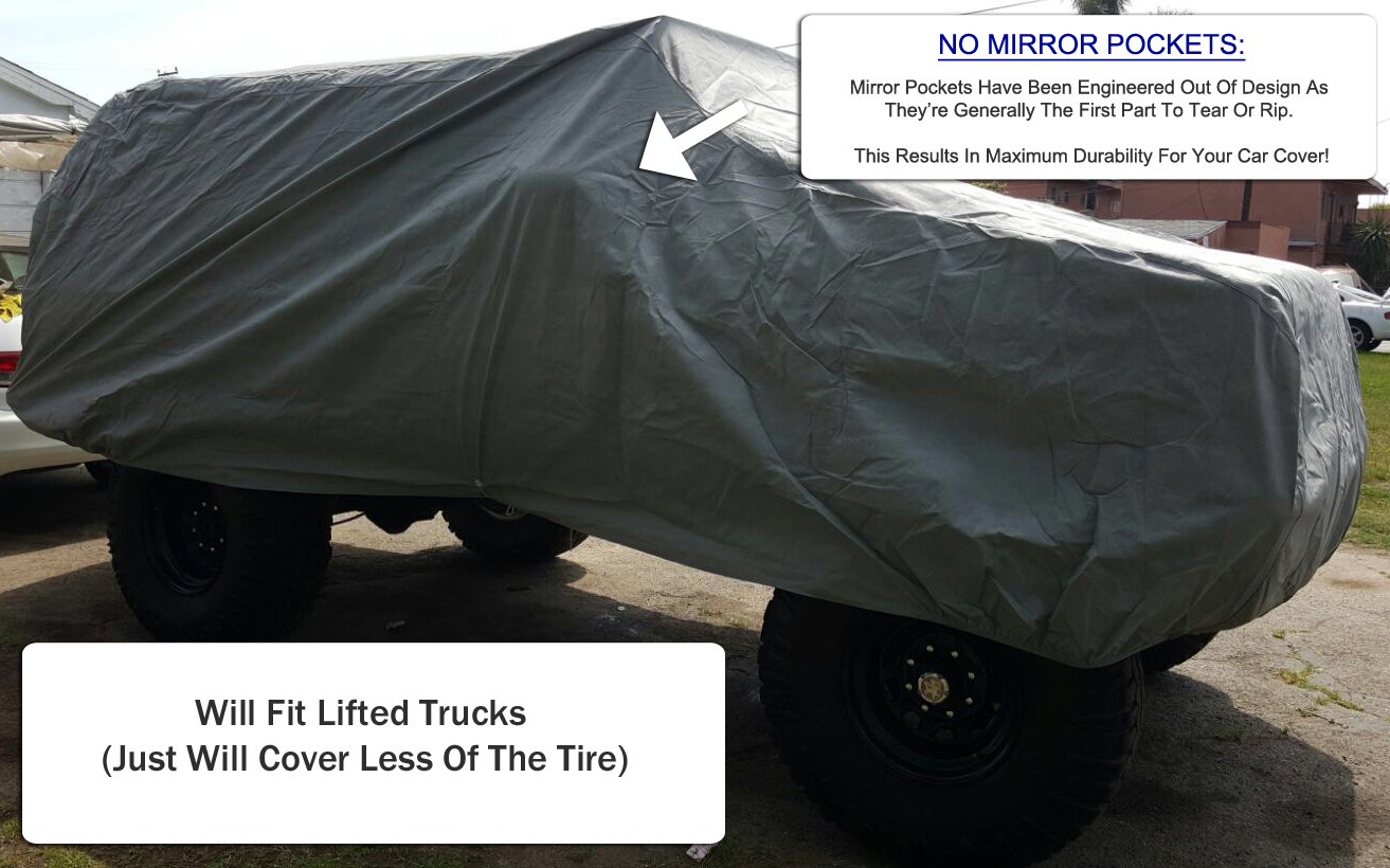 Car Covers Weatherproof Max Truck Cover & Warranty Compatible with Honda 2022-2023 Ridgeline Crew Cab, 5.2'– Outdoor Cover, Prevents Theft with Cable Lock