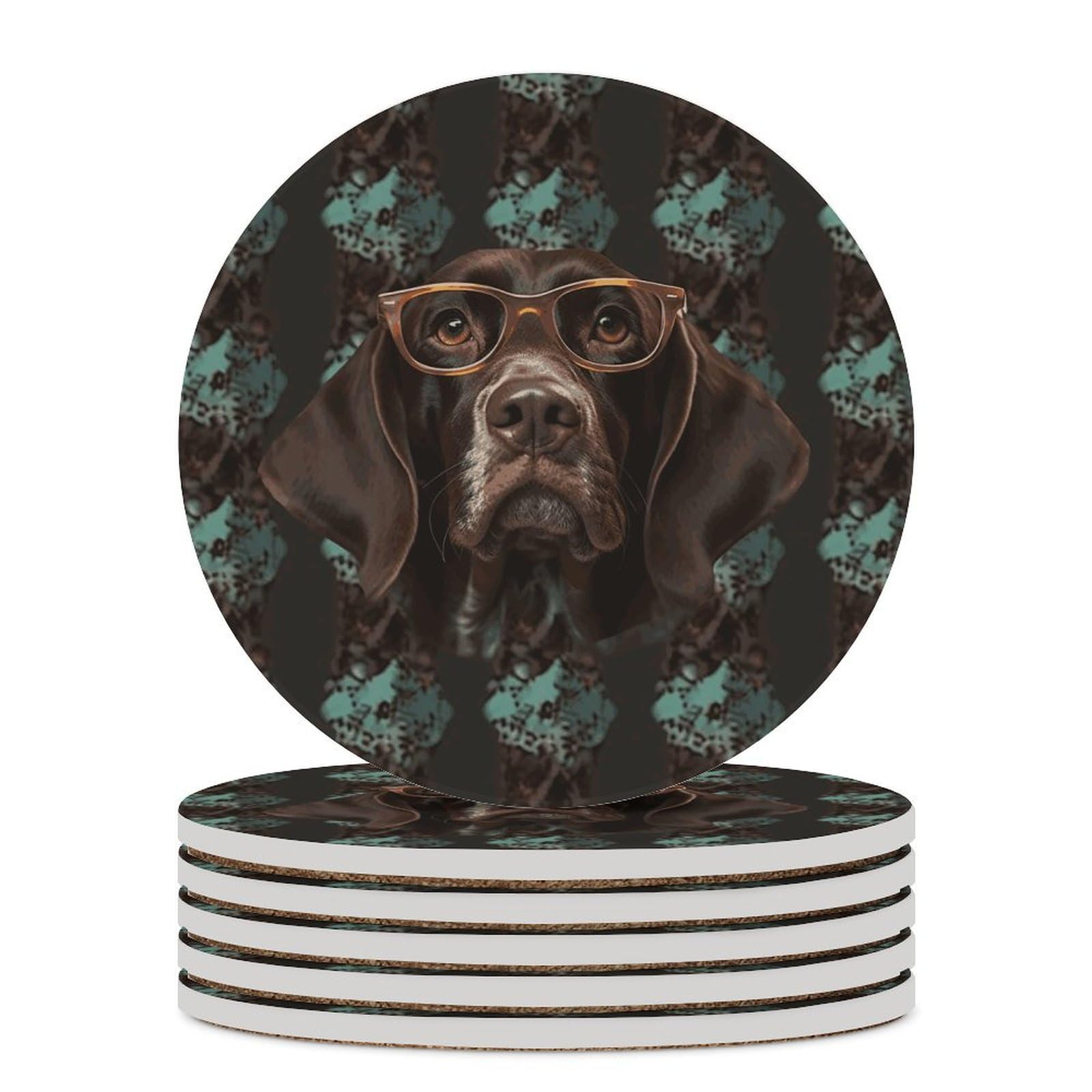 Sous-verres céramique braque allemand pour sublimer vos apéritifs entre amis et vos soirées au bar