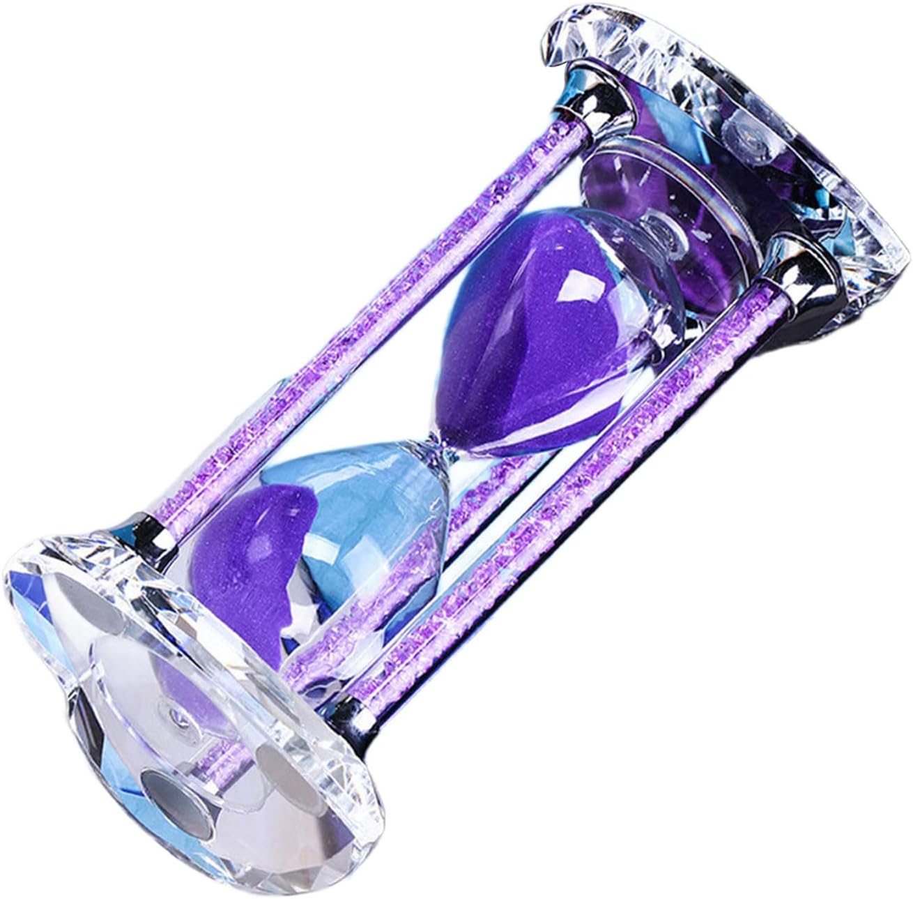 Heart Shaped Crystal Hourglass Decorative Sand Clock 30 Minutes Timer for Cooking Kitchen Time Management Tool Exercise Timer
