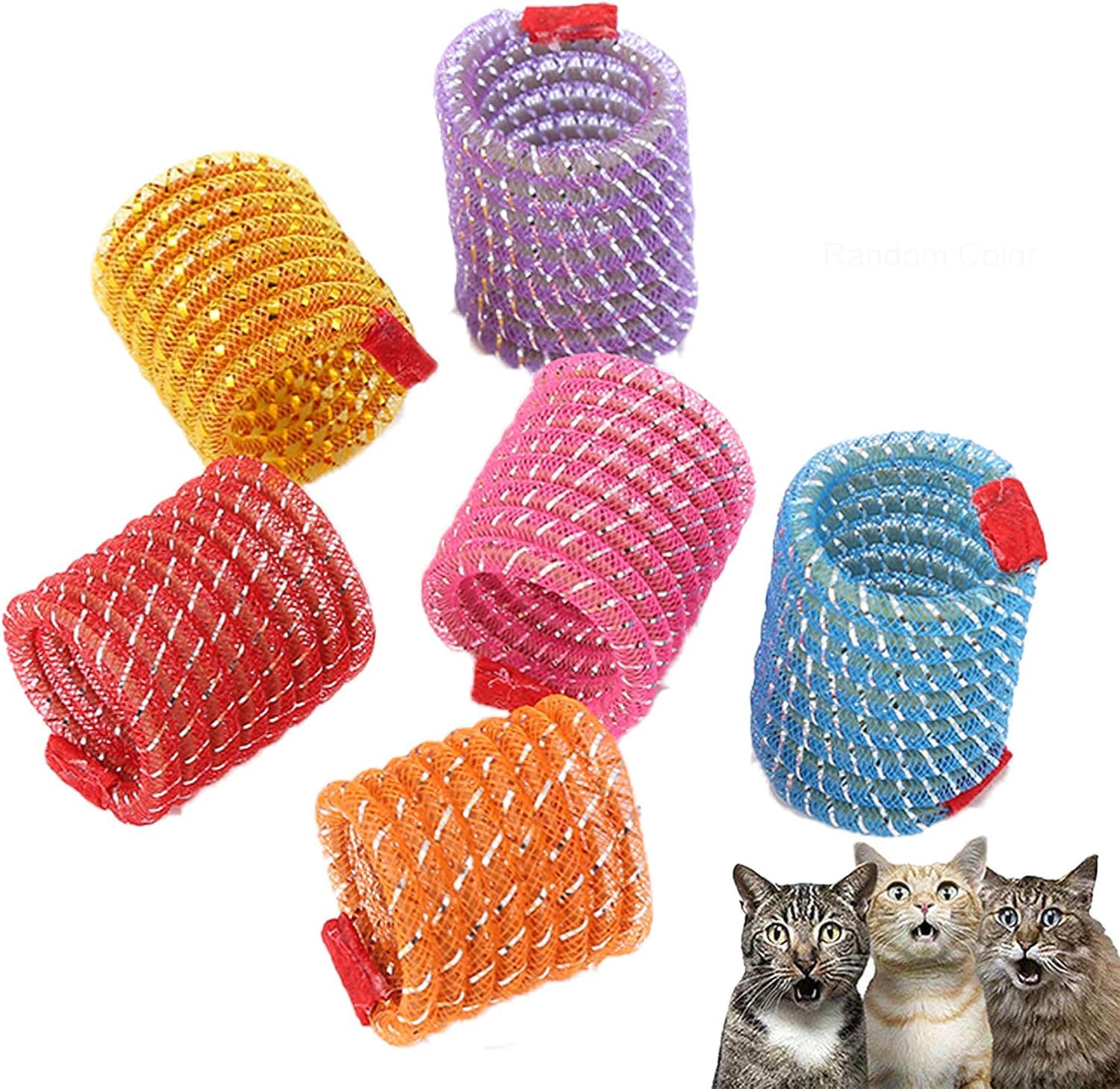 KUTKUT 6Pcs Cat Springs Toys, Colorful Coil Spring Action Cat Toy Stretchable Pet Play Toy for Kitten, Interactive Telescopic Funny Cat Jumping Toy Flexible & Coil Spiral Springs (B0D5V4XW7H) Amazon Price History, Amazon Price Tracker
