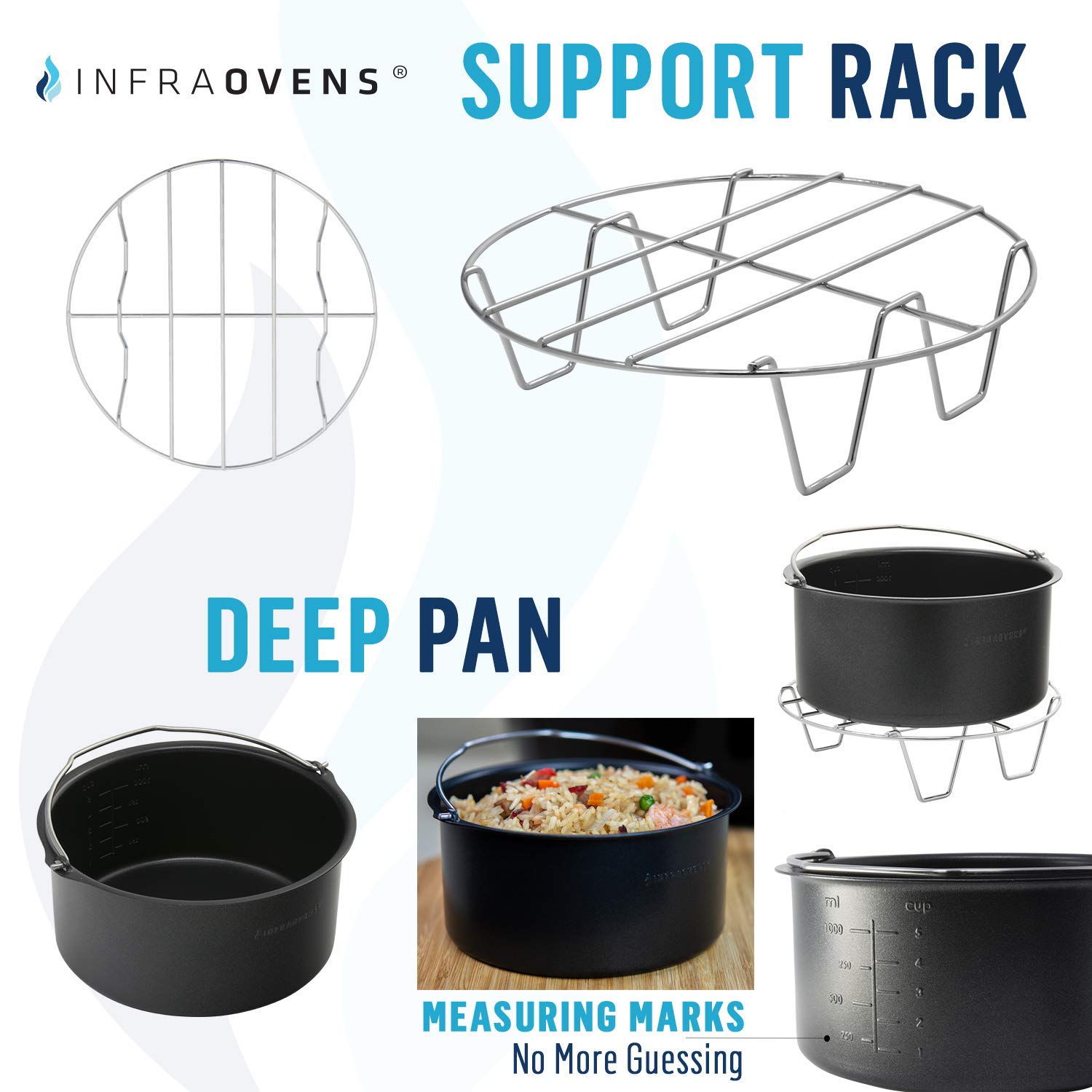 Air Fryer Power Accessories Compatible with Costway, Black and Decker, Bella, Chefman, GoWise