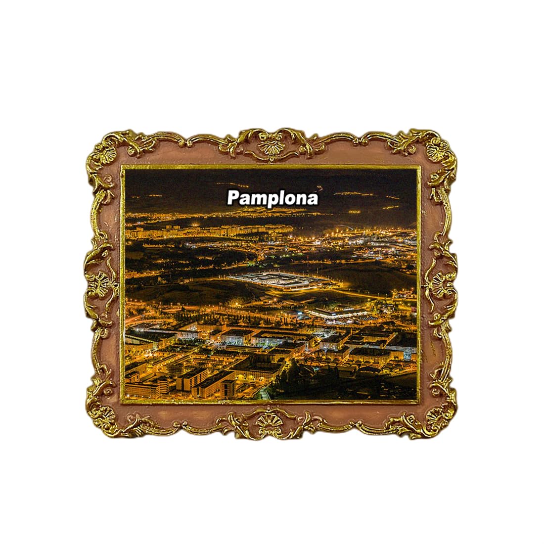 Magnete Frigo 3D Pamplona Spagna - San Fermin, Souvenir Da Viaggio In Resina, 10 Cm