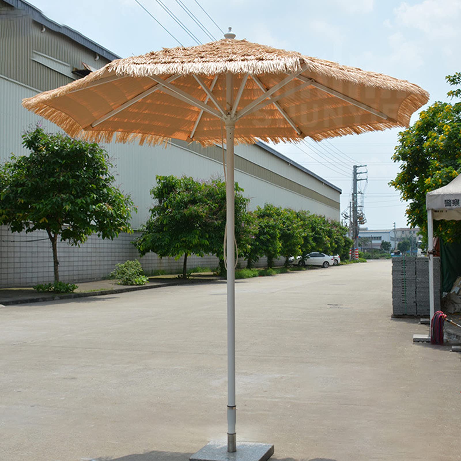 Parasol de table de jardin extérieur FACAI en paille épaisse haute protection 2.5m
