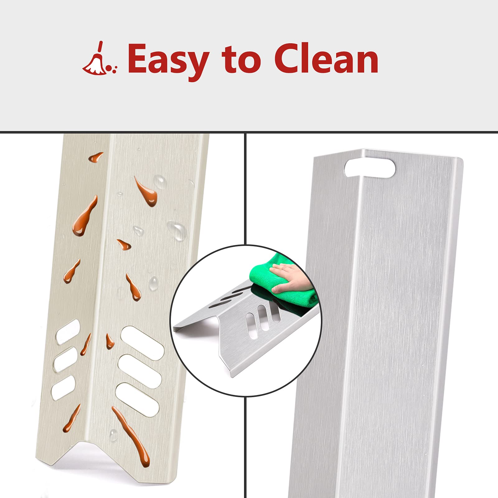 4 Stück Edelstahl Heizplatten Für Dyna-Glo Grill – Ersatz Für DGF493BNP, DGF510SBP