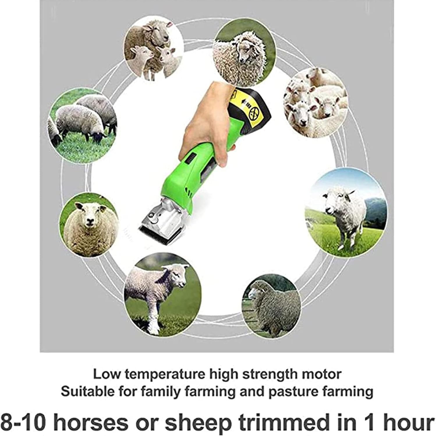 GeRRiT Professional Cordless Electric Sheep Shearing Machine,200W Lithium Battery Sheep Shears Grooming Supplies, for Shaving Fur Wool in Livestock with Backup Battery and Suitc, 110V, Red