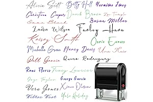 Create Personalized Signature Stamps with Custom Signature and Five Color Options