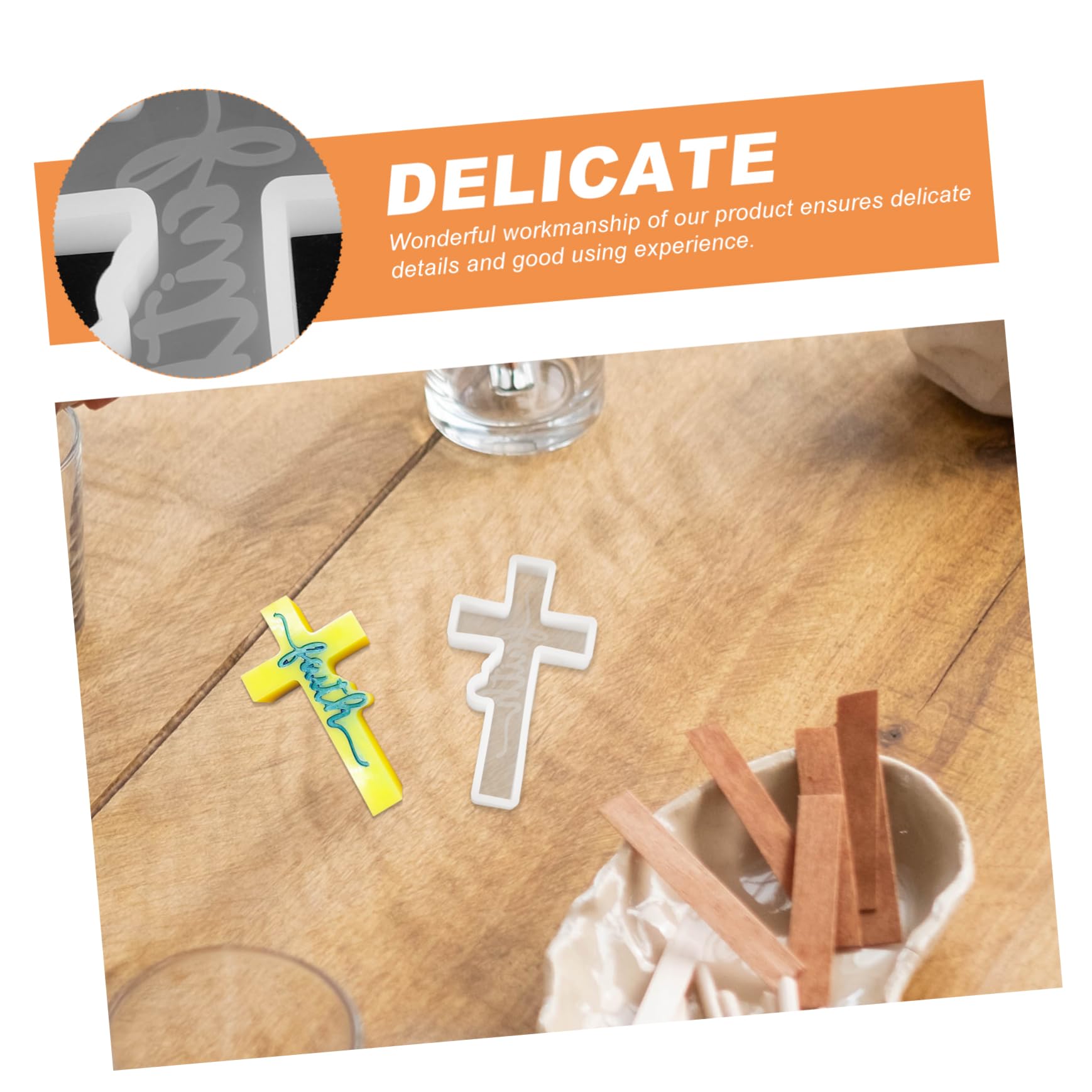 Moule En Silicone Super Brillant En Forme De Croix Pour Moulage De Résine, Moules En Silicone Pour Fabrication De Bijoux Et Pendentifs