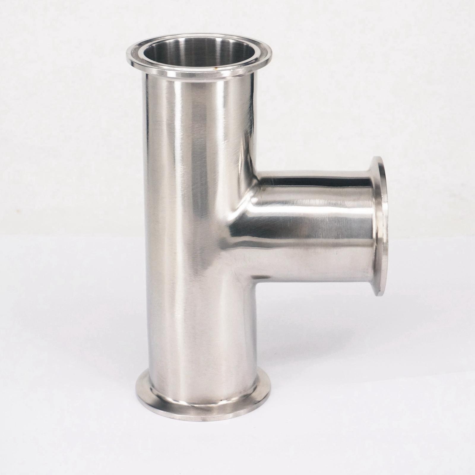 Raccordo a T in acciaio inossidabile 304 con ghiera da 2" e morsetto Tri-Clamp for tubo OD 51 mm
