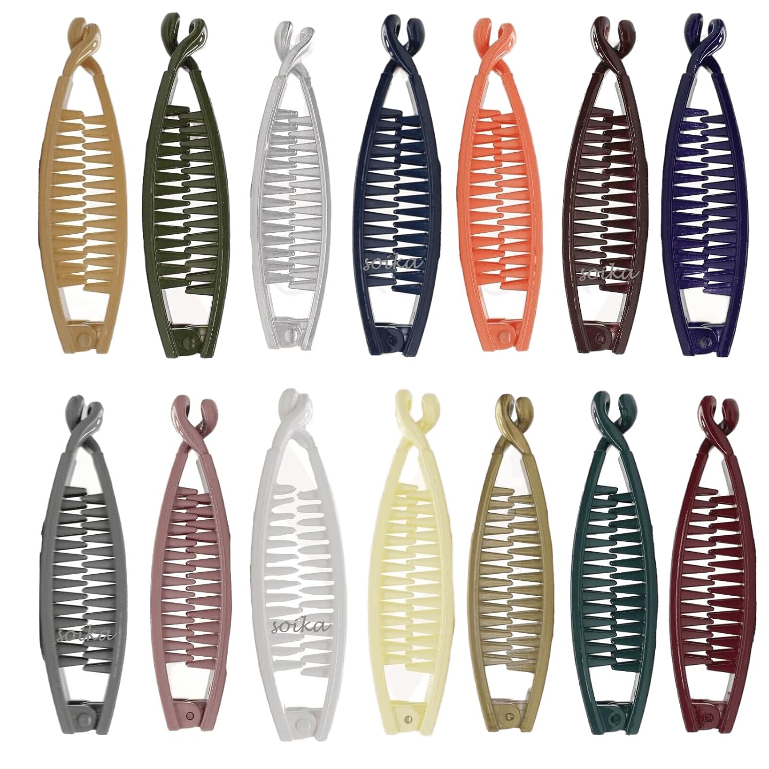 Soika® Banana Clip Twist French Non slip Ponytail Holder Hair Pin For