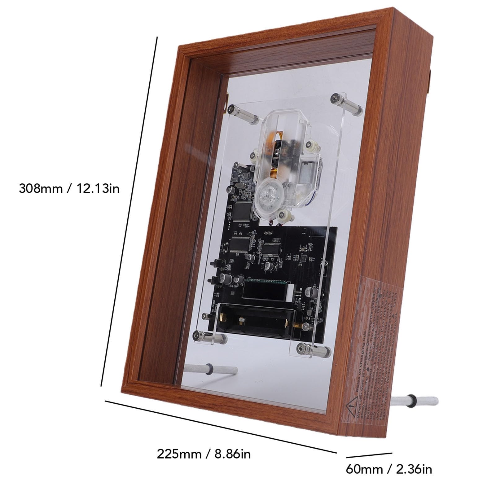 CD-Player-Fotorahmen, Bluetooth 5.0-Acryl-Wandhalterung