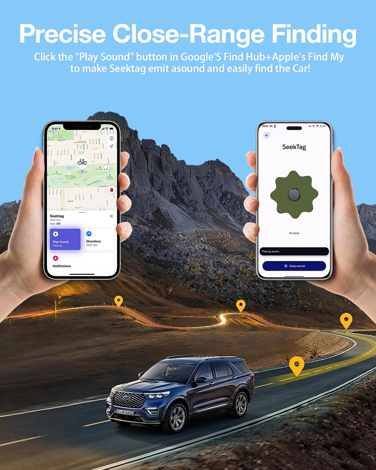 GPS Android Air Tracker Tags Device for Car and Vehicles,2 Year Battery Life & 2pcs Hidden Magnetic case,Trackers for Tracking Vehicle,2pcs GPS Tracker,No Monthly Fee for Android and iPhone — view 5