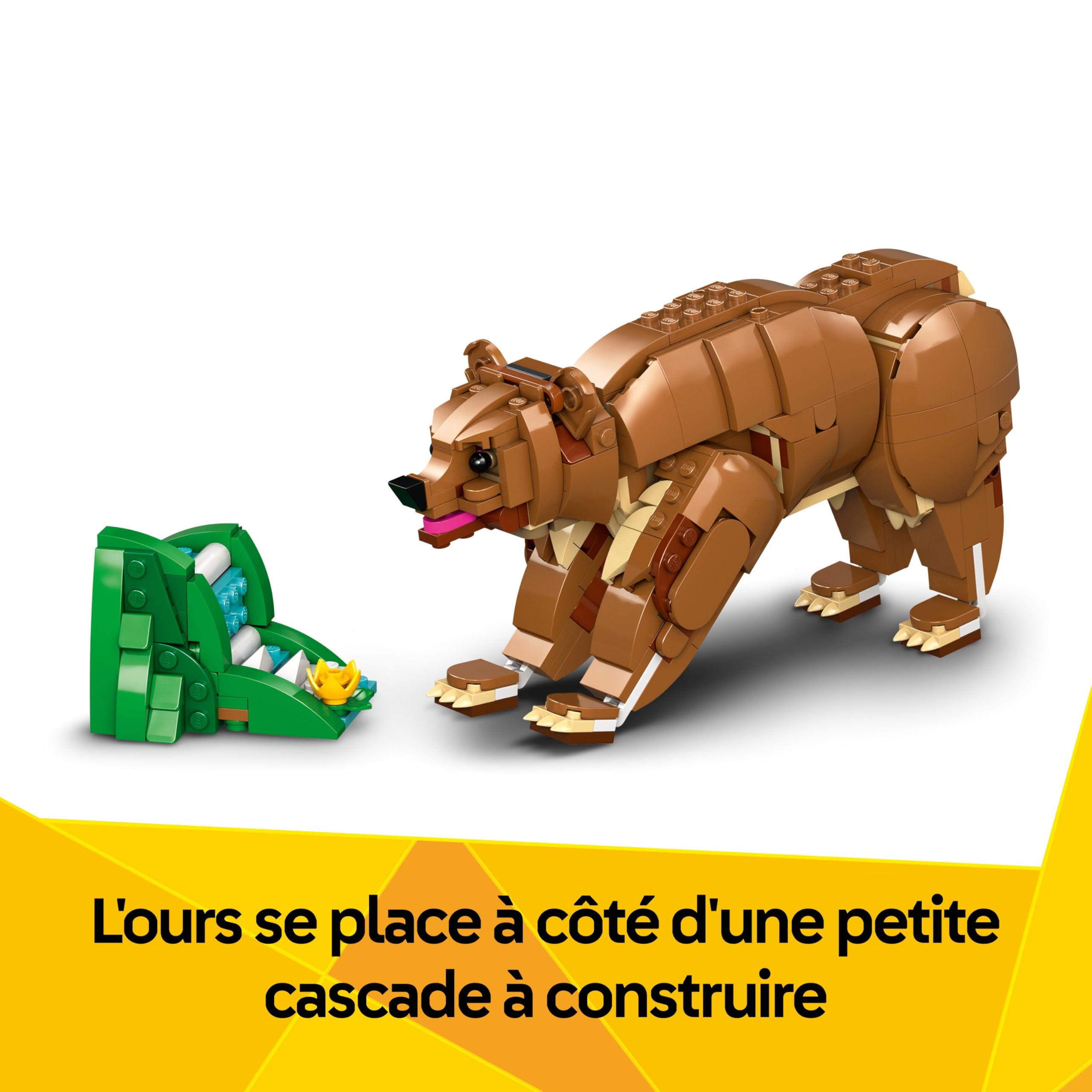 LEGO Creator 3-en-1 Le Beau Cheval - Jouet de Construction - Figurine d'animal se Transformant en Maquette d'ours avec Cascade ou de Chevreuil - Cadeau Original pour Fille ou Garçon dès 9 Ans 31166