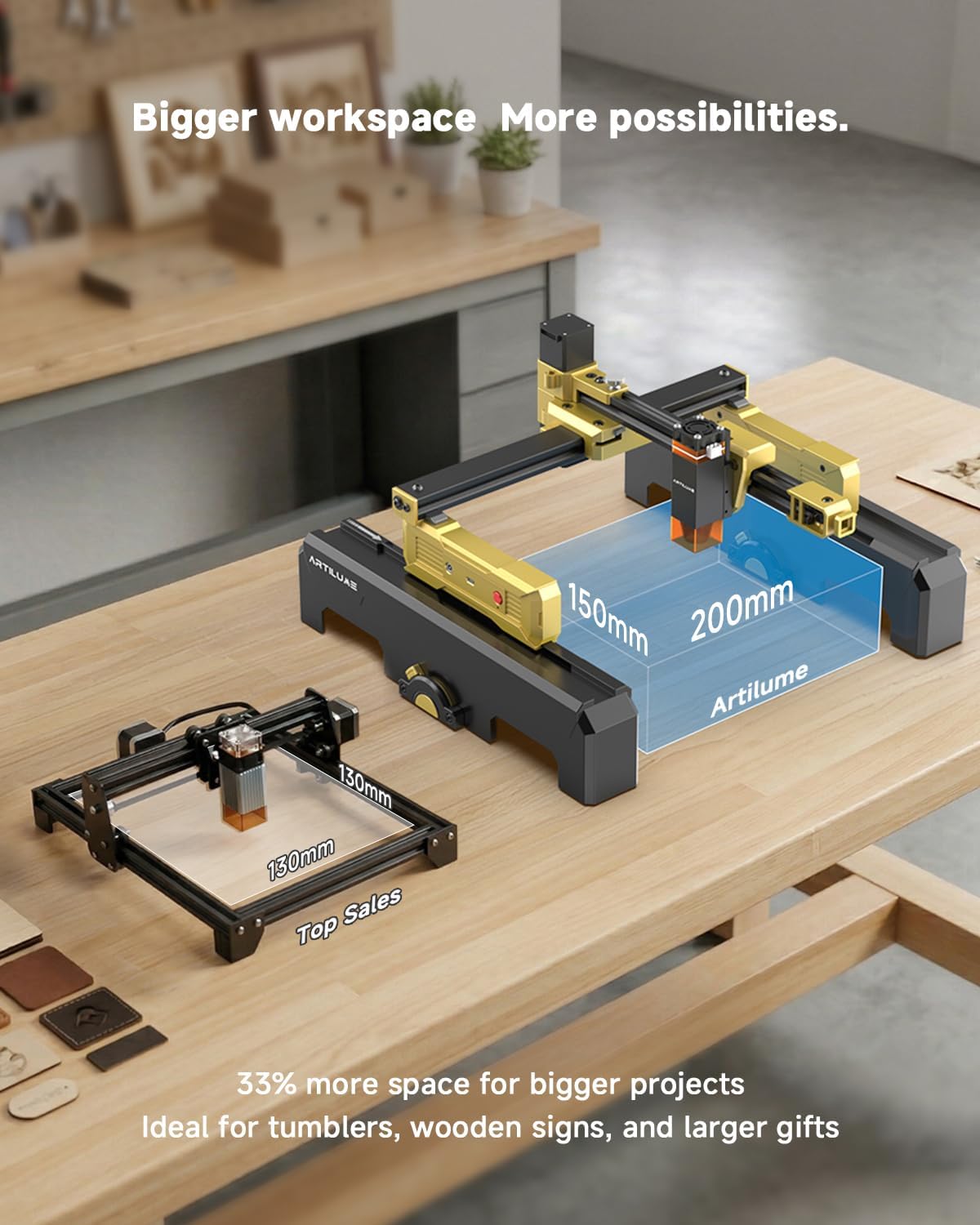 T1 Foldable Laser Engraver 3000mW with APP Control, Riser & Protective Casing, Portable Engraving Machine for Beginners, for Wood, Leather, Acrylic, Metal – DIY & Small Business