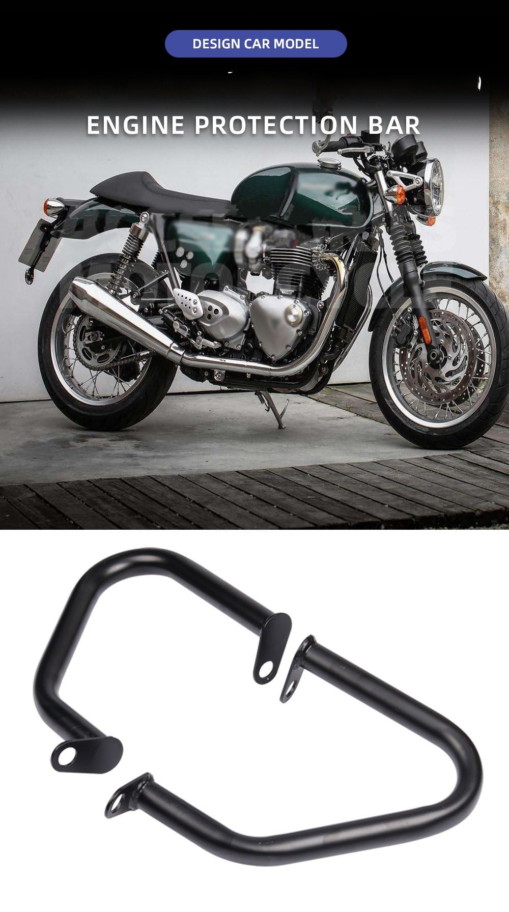 TEMKIN Paramotore per Motorcycle Paramotore Barre Protezione Paraurti Stunt Cage Protector Accessori Moto per Triumph per Street per Twin 2017-2021 per Speed ​​per Twin 1200 Protezione Motore Moto
