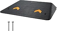 VEVOR 4" Rise Rubber Threshold Ramp 35.5" Wide - 33,000+ lbs Wheelchair Doorway Curb Ramp, Non-Slip Surface for Scooters & Vehicles