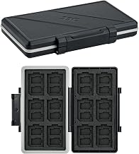JJC 36 Slots Memory Card Case Holder Water-Resistant | 36 Slots Anti-Shock SD Card Case for SD SDXC SDHC + 24 TF, Micro SD SDXC SDHC