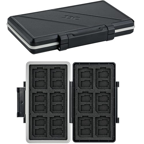 36 Slots Memory Card Case Water-Resistant Anti-Shock Memory Card Wallet for 24 Micro SD SDXC SDHC TF Cards and 12 SD SDXC SDHC Cards