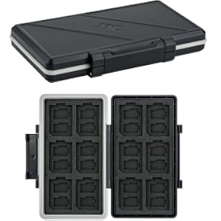Funda para tarjetas de memoria con 36 ranuras resistente al agua, antigolpes, para 24 tarjetas Micro SD SDXC SDHC TF y 12 tarjetas SD SDXC SDHC