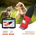 35W Clipper pour chiens professionnels pour petits et grands chiens & Chats – 3 Lames interchangeables, 3-Meter Câble d'alimentation, coupe-cheveux silencieux