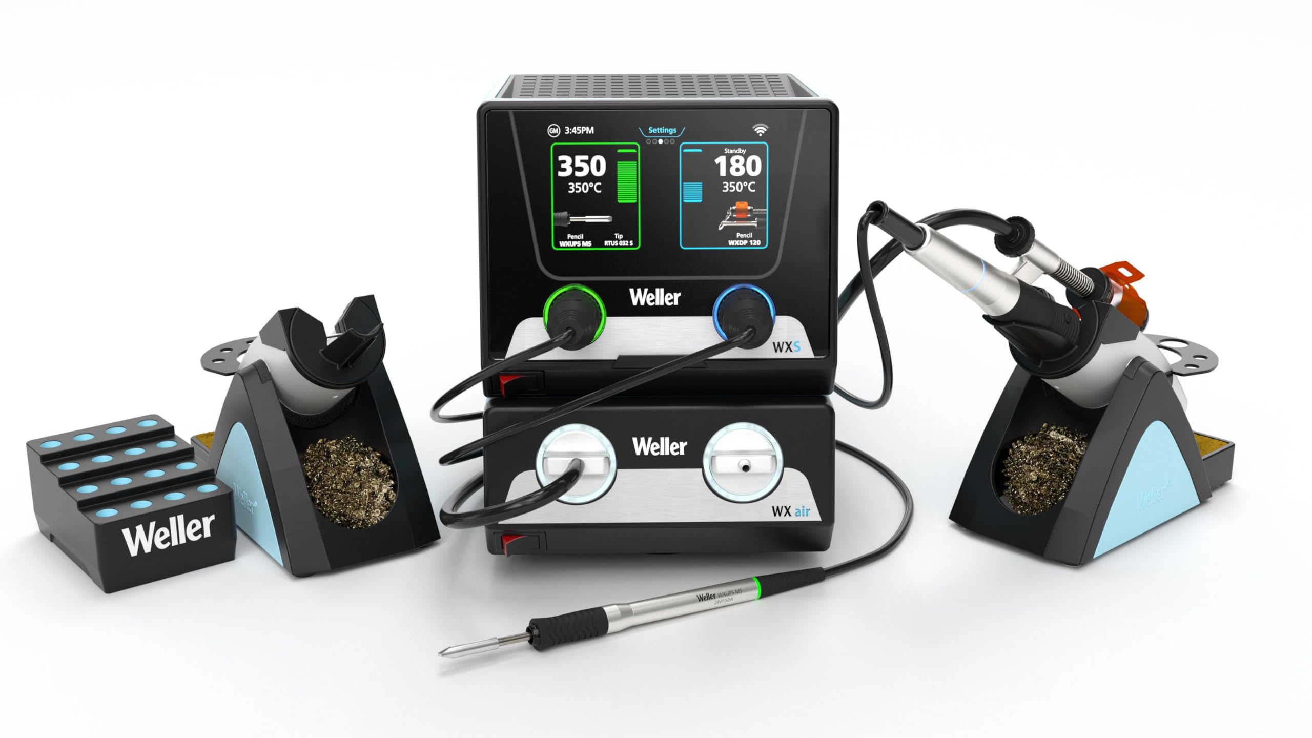 Weller Rework Set with WXsmart, WXair, WXUPS MS Smart Ultra Iron and WXDP120 Desoldering Iron | WXS2020