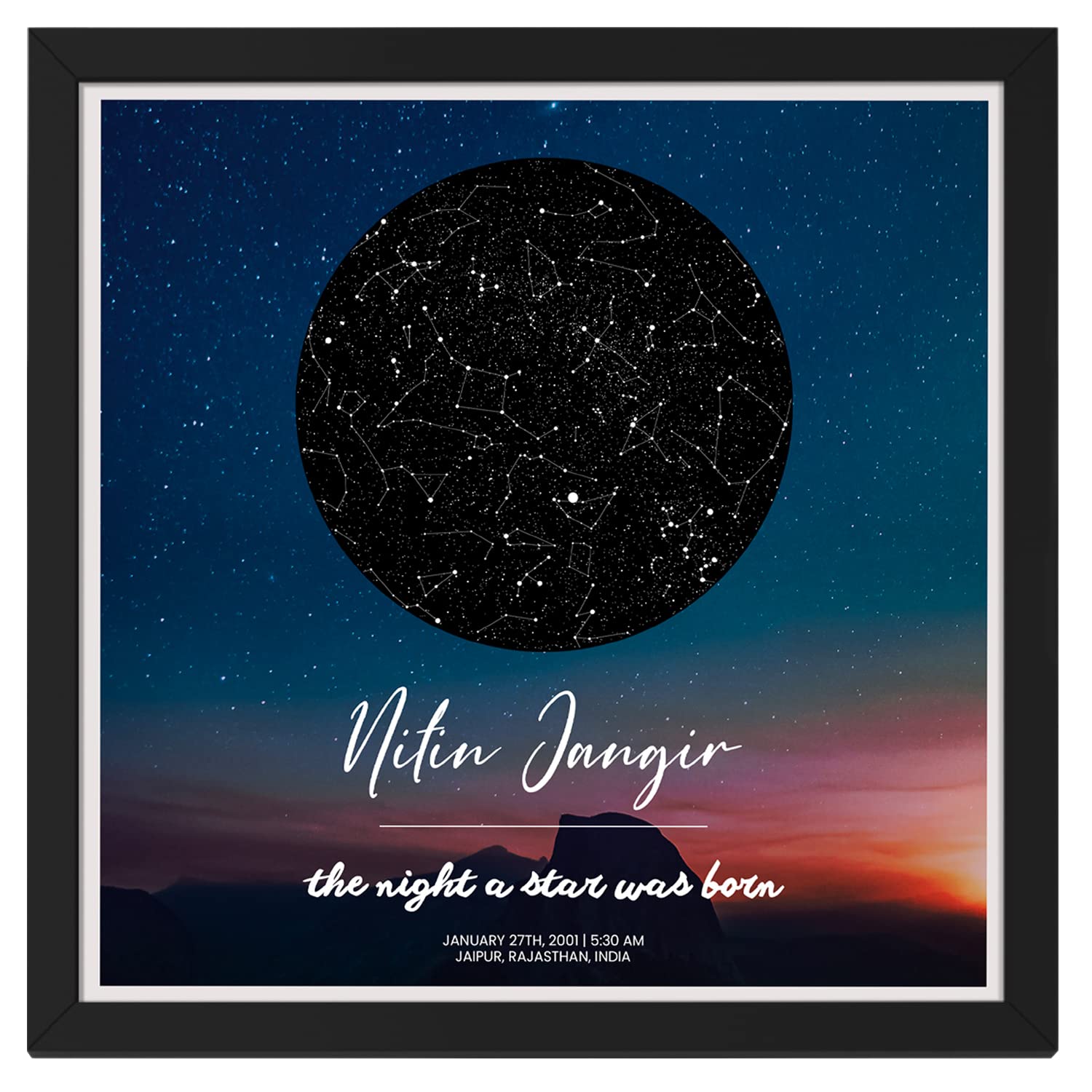 Personalized Starmap Art Prints - Custom Constellations -12 Personalized Starmap Art Prints - Custom Constellations -12