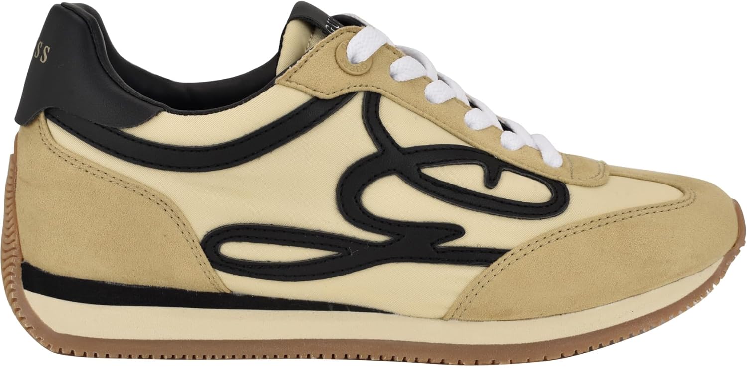 Guess Women's Skroll Sneaker 7.5 Medium Natural 101 image 6 of 6 B0DJ3P1CP7