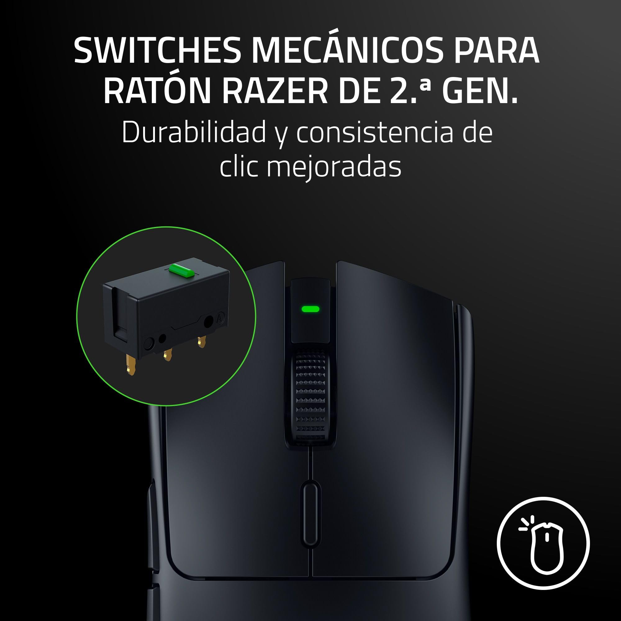 Razer Viper V3 HyperSpeed - Ratón inalámbrico para esports (Sensor óptico Focus Pro 30K, Hasta 280 horas de duración batería, Interruptores mecánicos de ratón Gen-2, Verdadero sondeo de 4000 Hz) Negro