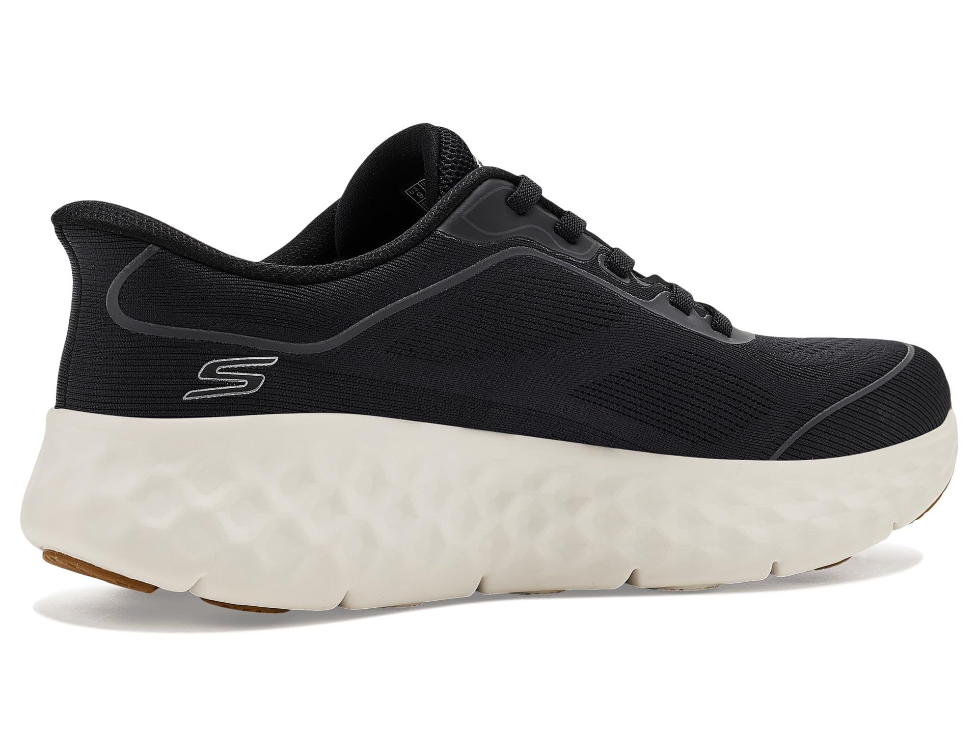 Skechers Mężczyźni GO WALK MAX CUSHIONING FLEX PAVE buty treningowe, Black Textile/White Trim, 44.5 EU