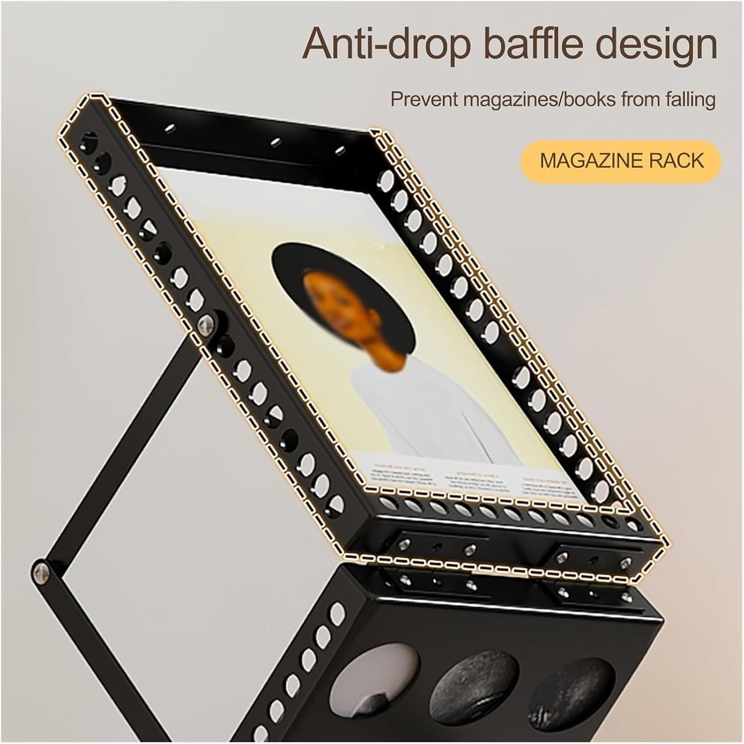 Magazine Rack,Book Display Rack, Foldable Magazine Holder Display & Store Newspapers Magazines & Books for Exhibition Trade Shows Office