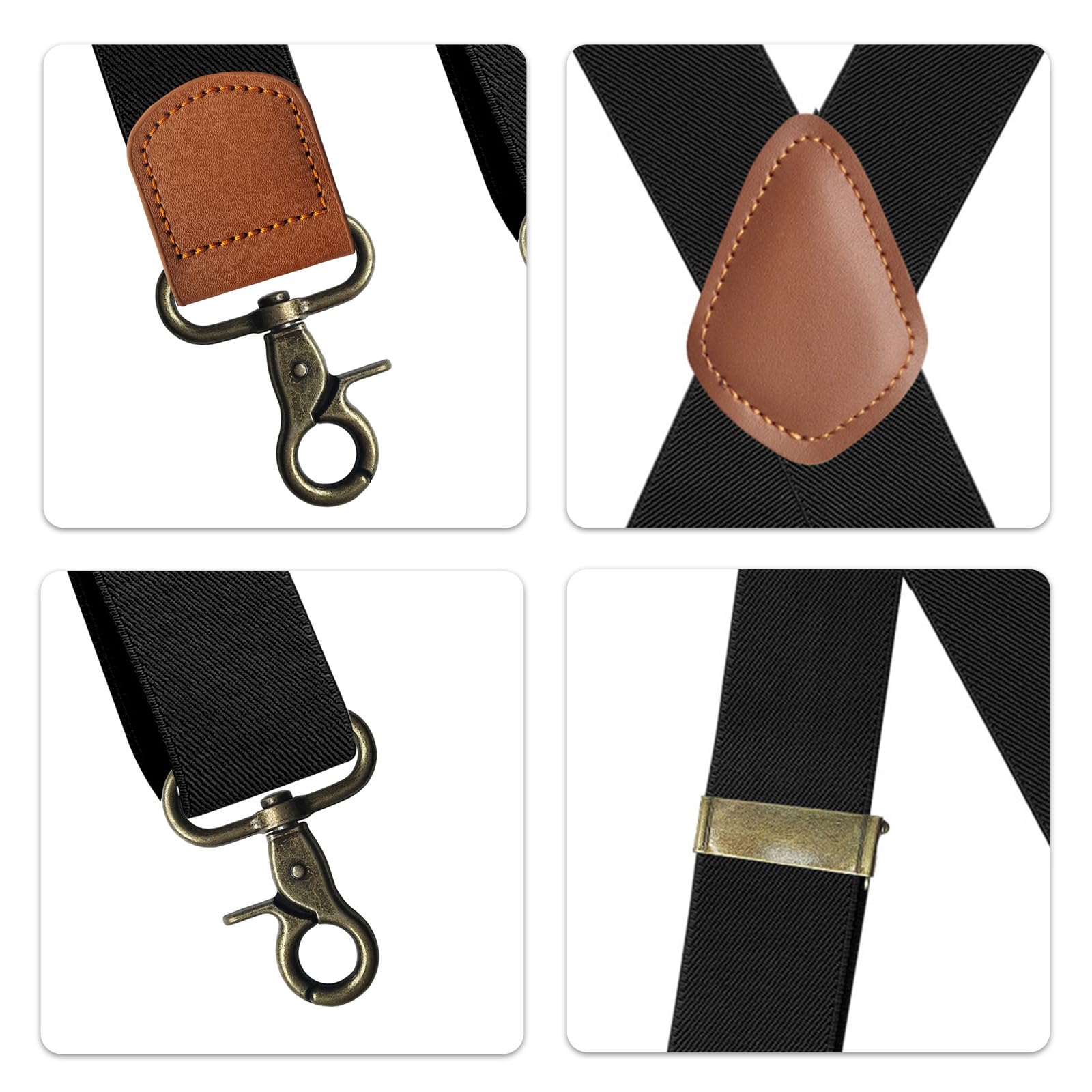 Tirantes elásticos de moda para hombre con clip en X para un aspecto elegante y estilos de correa ajustable, adecuados para cualquier ocasión o atuendo, tirantes cómodos