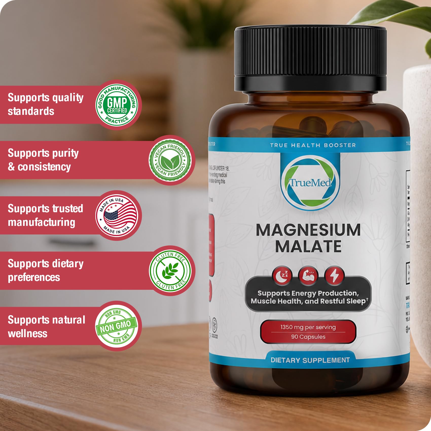 Magnesium Malate Capsules, Supports Cellular Energy & Muscle Health, 90 CT — Amazon image 8
