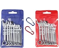 Vista 8 de Juego de mini llaves métricas de 0.157 in, 10 piezas, acero de alto carbono, cromado